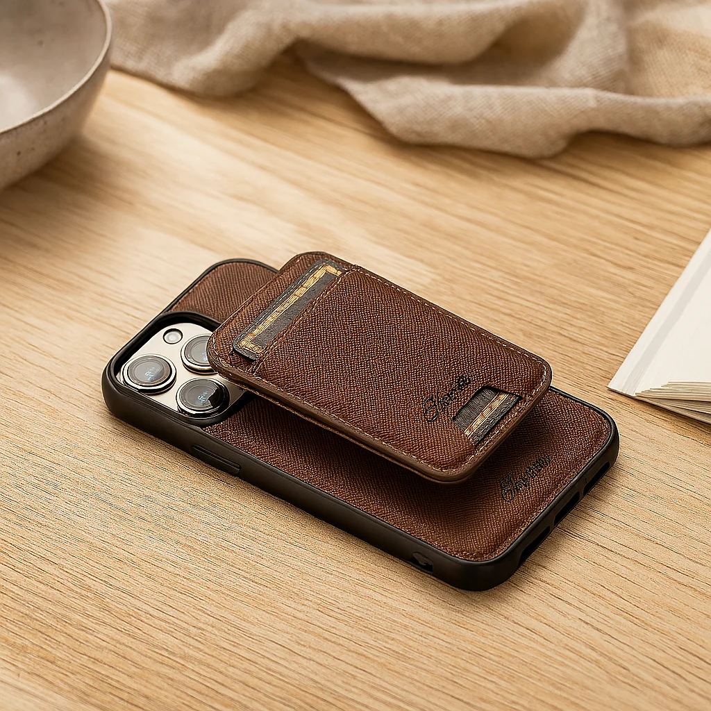 2-in-1-Magnethülle für iPhone 15 Pro Max/14 Plus/13/12 – PU-Leder, kabelloses Laden möglich - Image 3