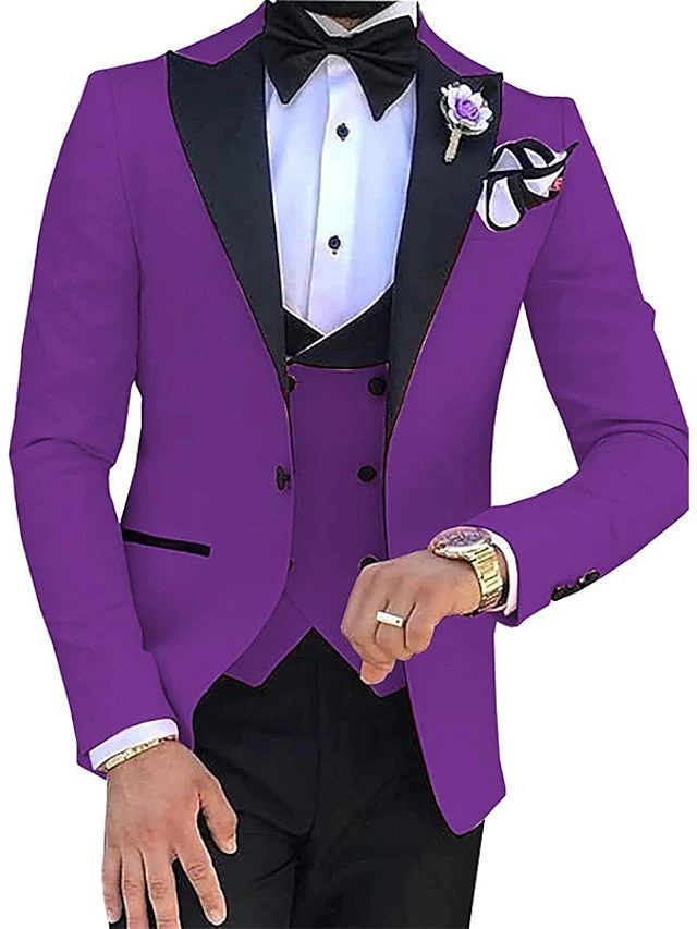 3 Teiliger Slim Fit Anzug Für Herren | Formell - Image 2