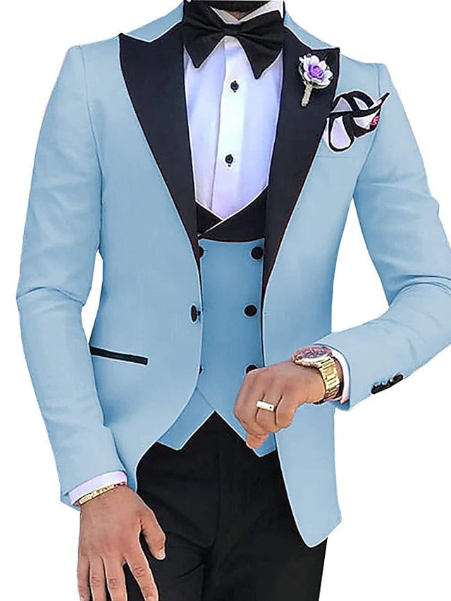 3 Teiliger Slim Fit Anzug Für Herren | Formell - Image 3