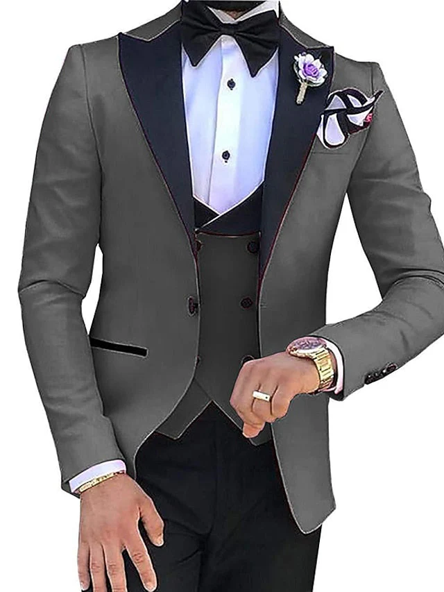 3 Teiliger Slim Fit Anzug Für Herren | Formell - Image 4