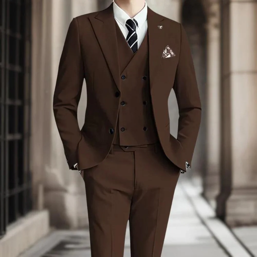 3-teiliger Slim Fit Hochzeitsgastanzug Für Herren | Elegant - Image 2