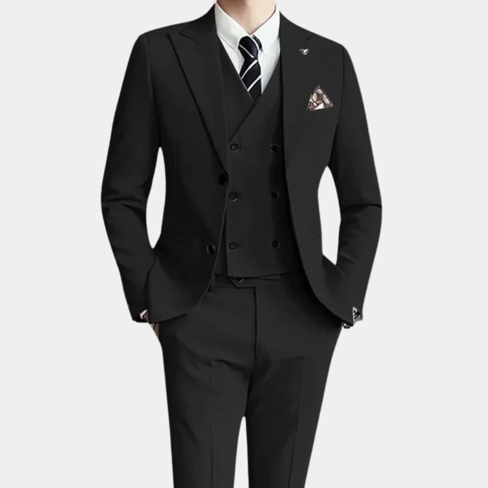 3-teiliger Slim Fit Hochzeitsgastanzug Für Herren | Elegant - Image 3