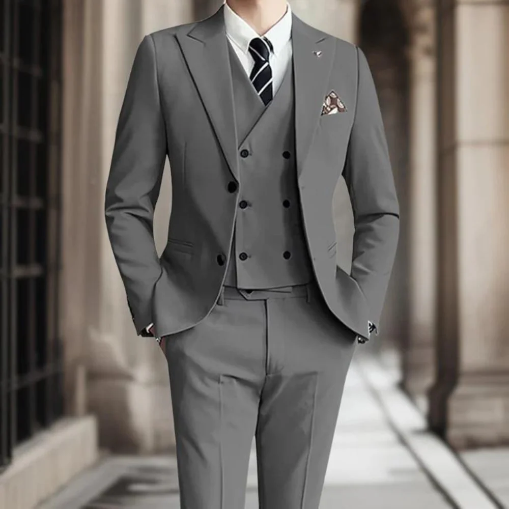 3-teiliger Slim Fit Hochzeitsgastanzug Für Herren | Elegant - Image 6