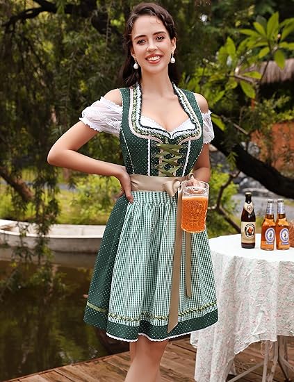 3-teiliges Dirndlset mit Schürze & Bluse – Oktoberfest | Traditionelles Trachtenkleid für festliche Anlässe - Image 11