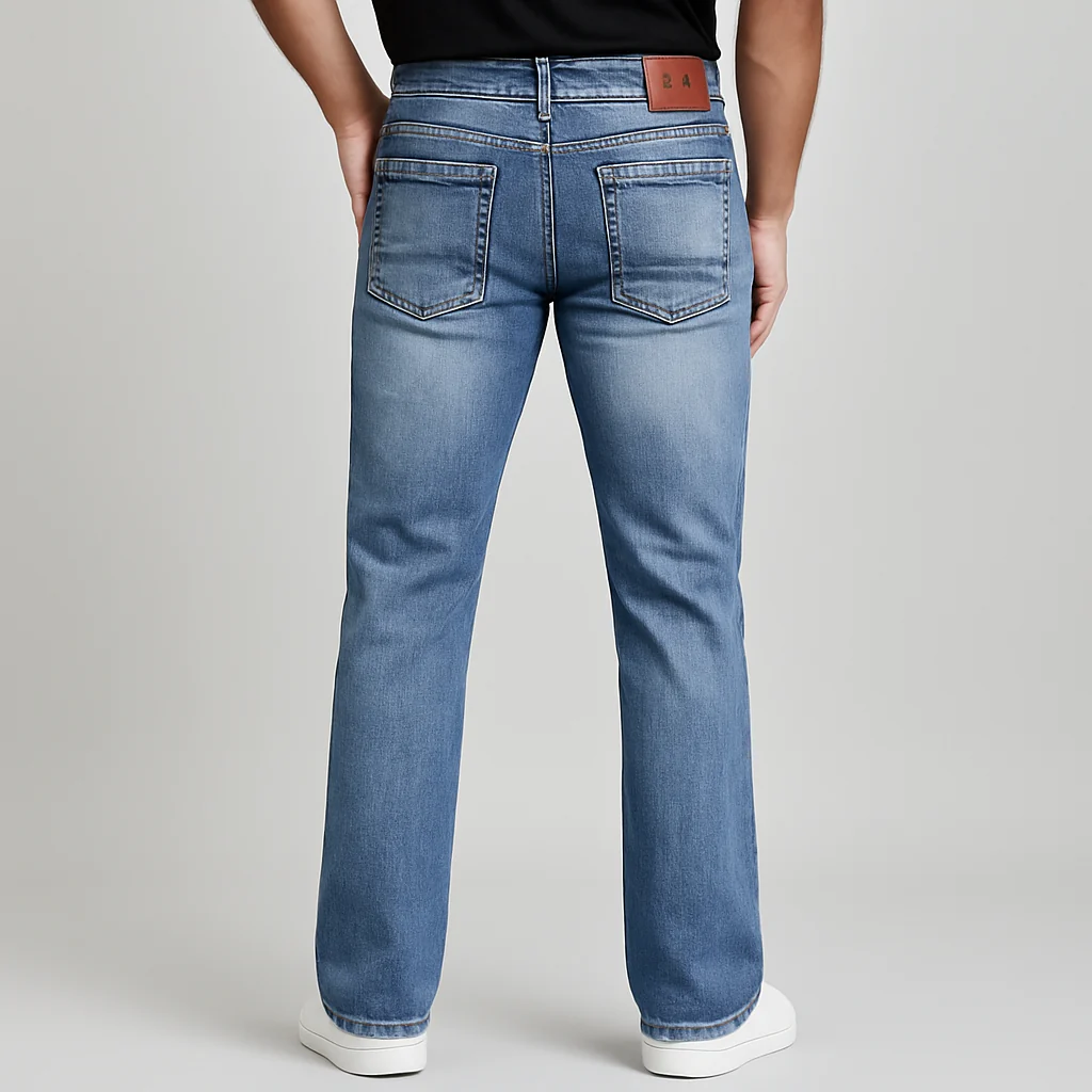 4Legend - Herren Flare Jeans mit Stickerei – Slim Fit Stretch Denim, Ganzjahres - Image 2