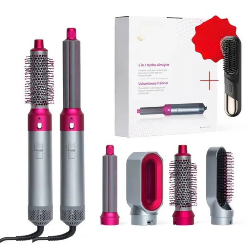 5-in-1-Stylingbürste für alle Haartypen – Trocknen, Glätten, Locken und Volumengeben mit anspruchsvollem Design und 5 austauschbaren Spitzen - Image 6