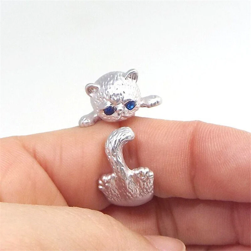 925 Sterling Silber Verstellbarer Kitty Ring - Image 2