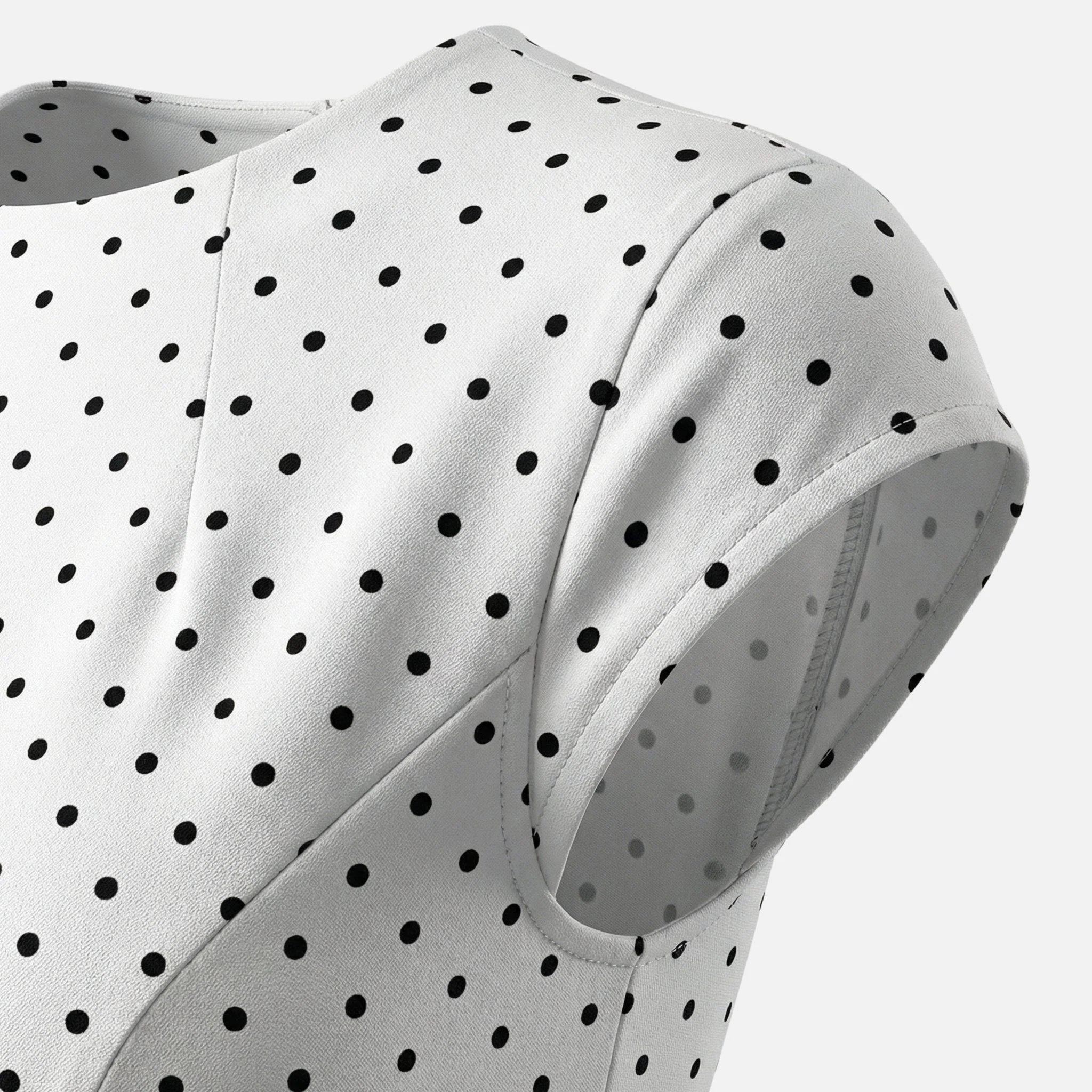 Ida | Damen A-Linien Midikleid Tupfenmuster – Polka Dot A-Linie Midi - Image 6