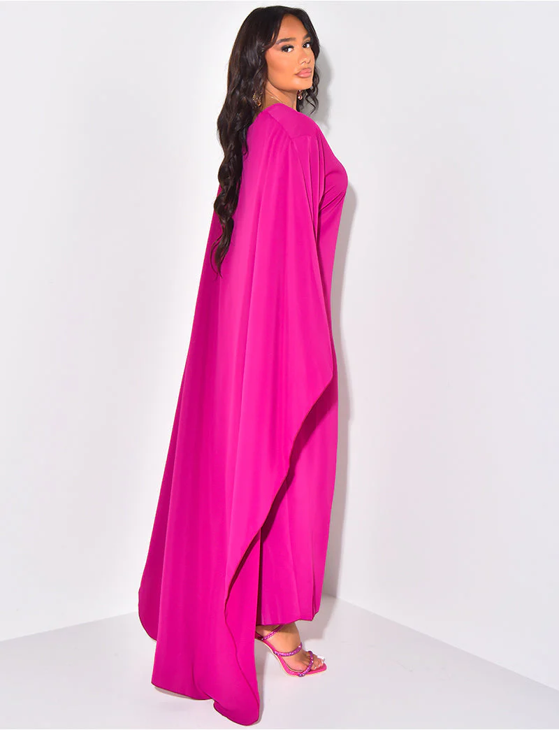 Aaliyah – Damen Fließendes Maxikleid Mit Weiten Ärmeln - Image 7
