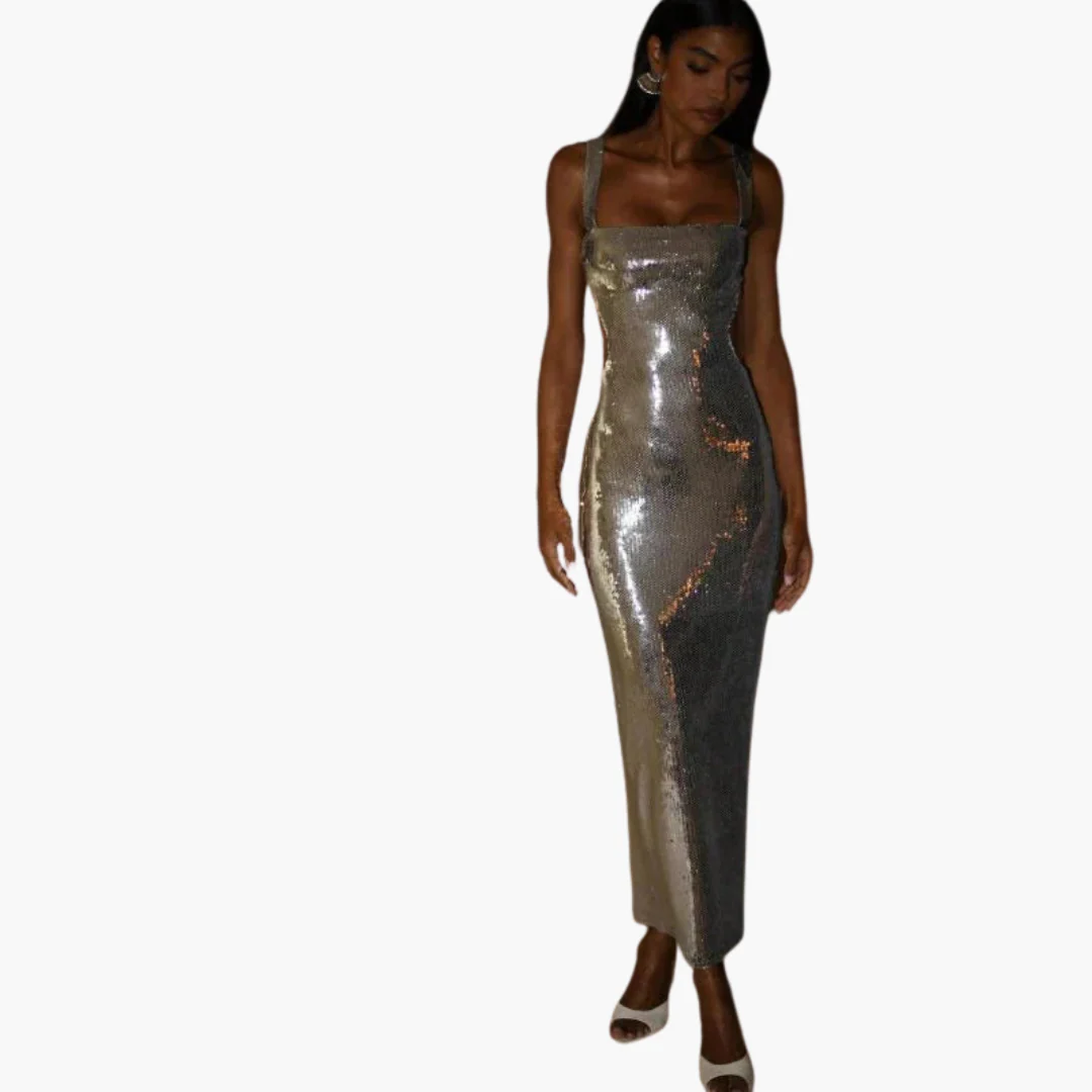 Abendkleid für Frauen - Glamouröses Pailletten Kleid - Image 4