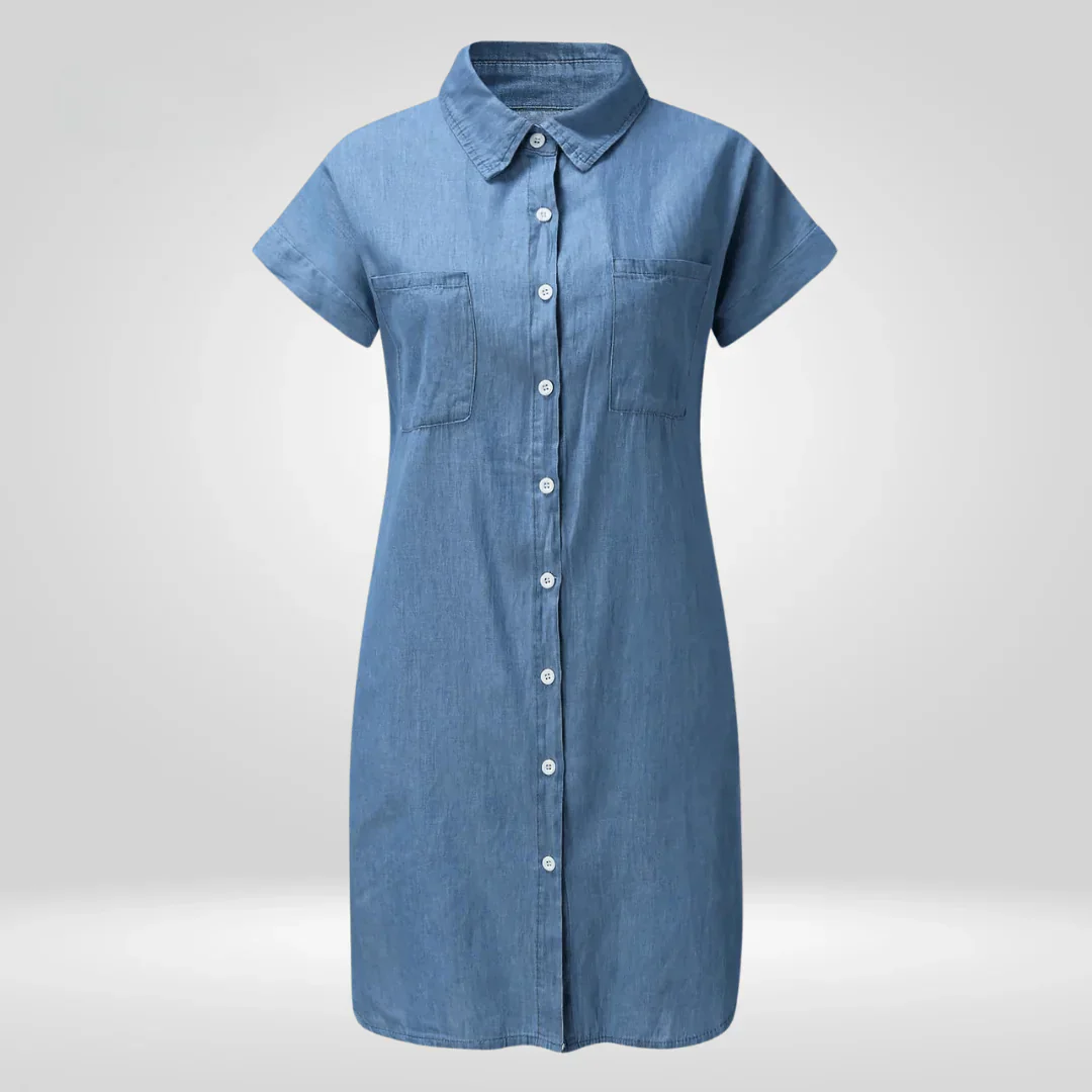 Abiella – Lässiges Jeanshemdkleid mit Knopfleiste - Image 2