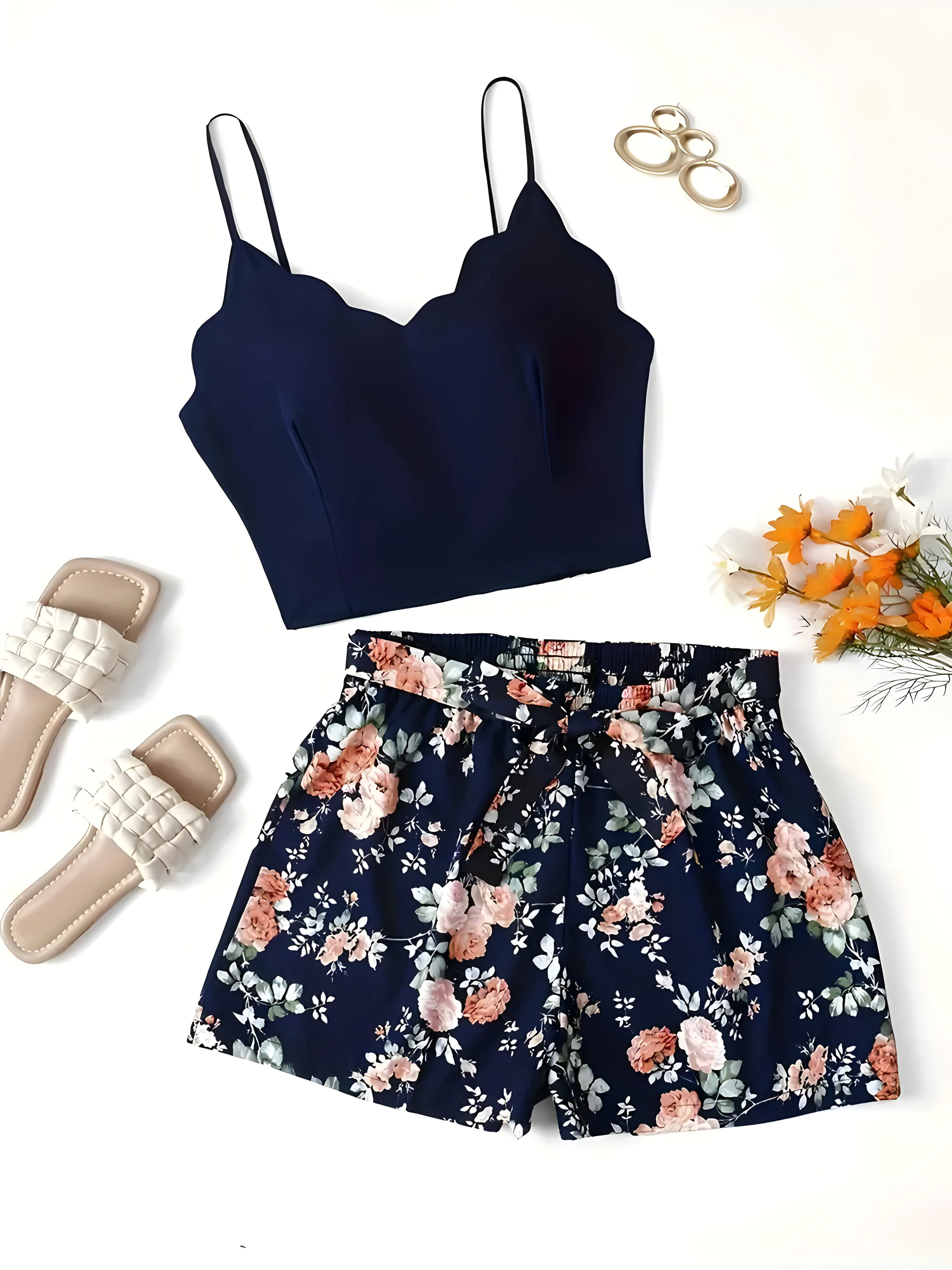 Abishai | Elegantes zweiteiliges Set mit Blumenmuster für Frauen - Image 2