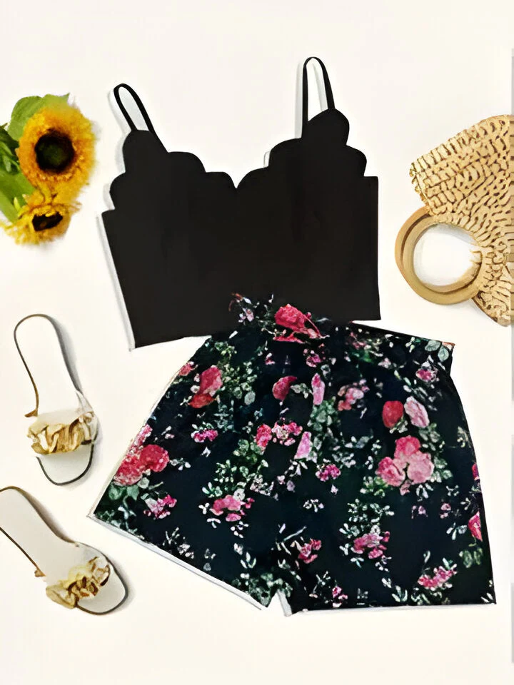 Abishai | Elegantes zweiteiliges Set mit Blumenmuster für Frauen - Image 3