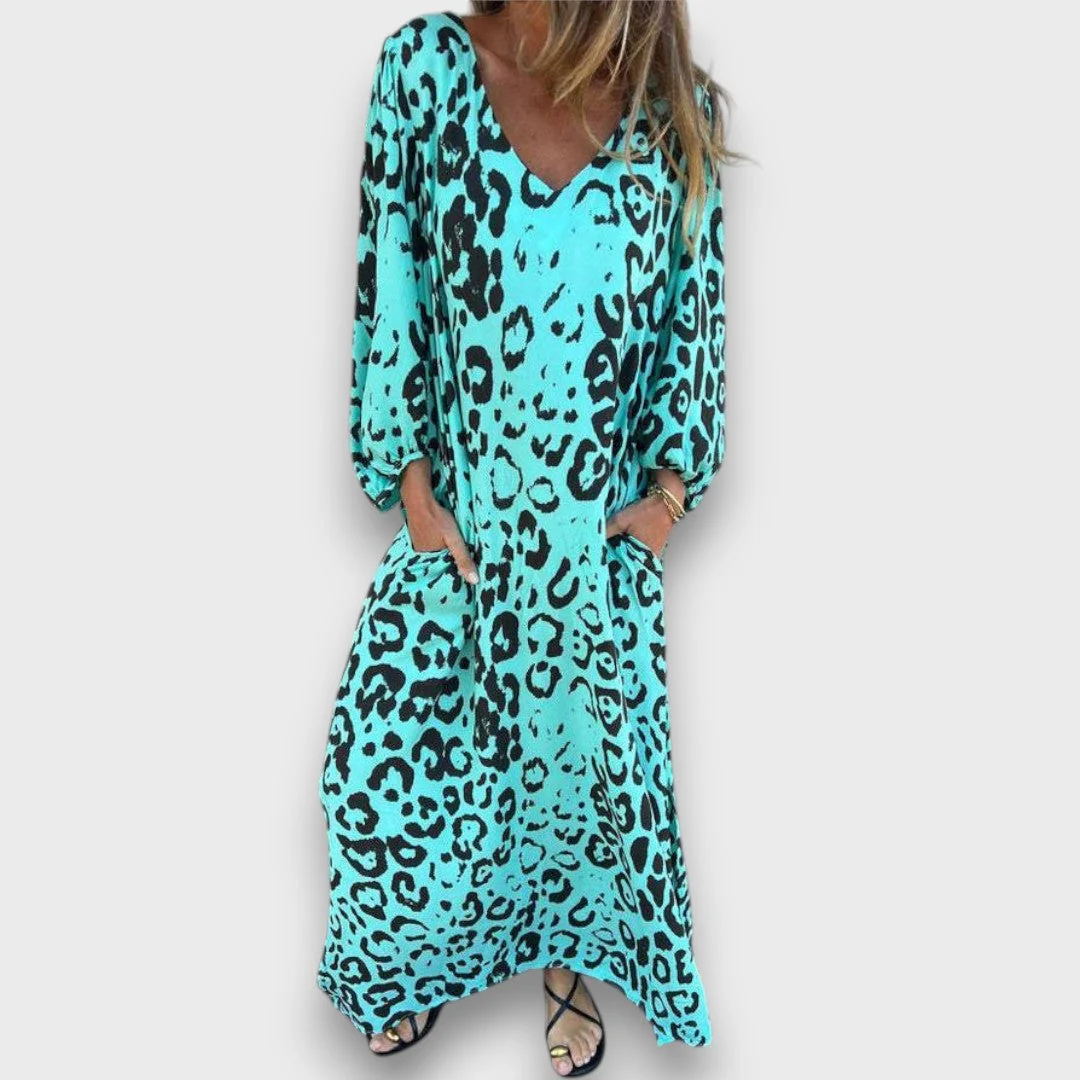 Abril – Maxikleid mit Animal-Print - Image 2