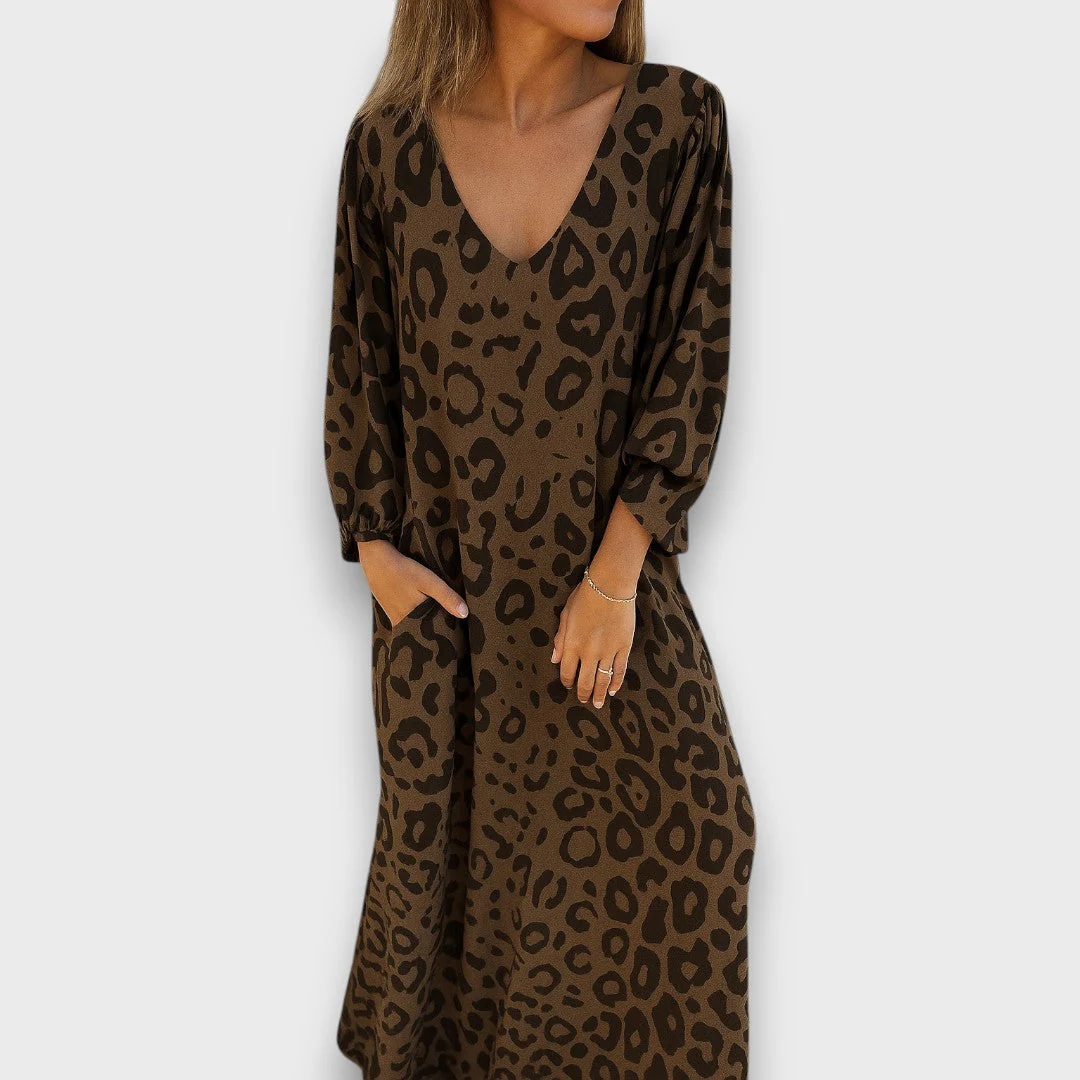 Abril – Maxikleid mit Animal-Print - Image 3