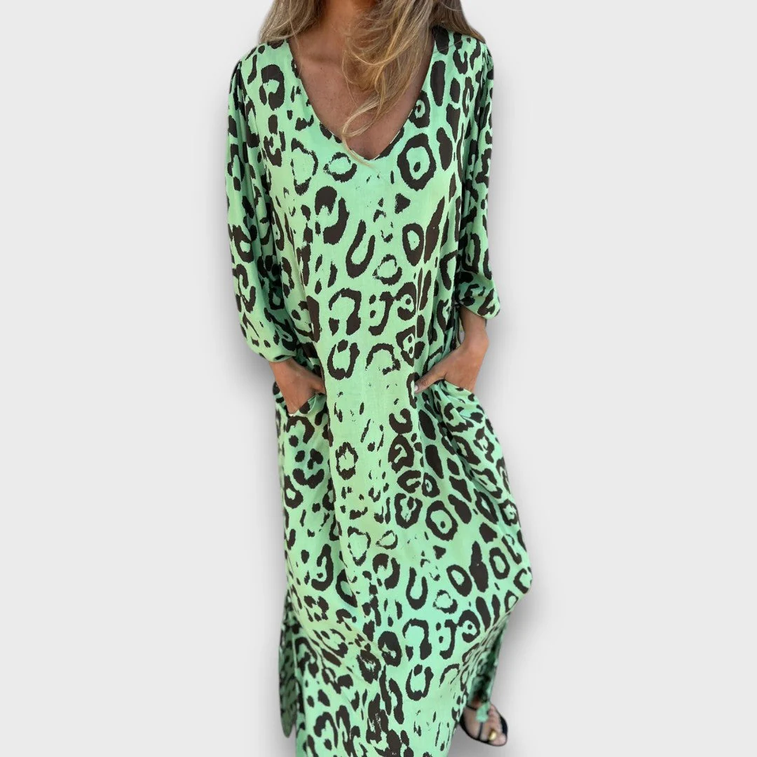 Abril – Maxikleid mit Animal-Print - Image 4