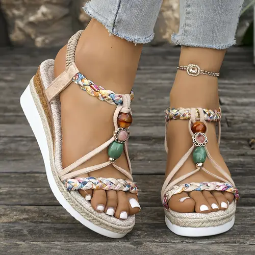 Addison - Women'S Summer New Arrival, Keilsandalen mit Kordel-Detail - Image 5