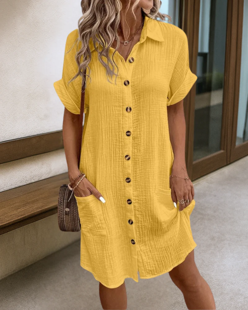 Adelle | Komfortables Button-Dress mit Taschen - Image 2