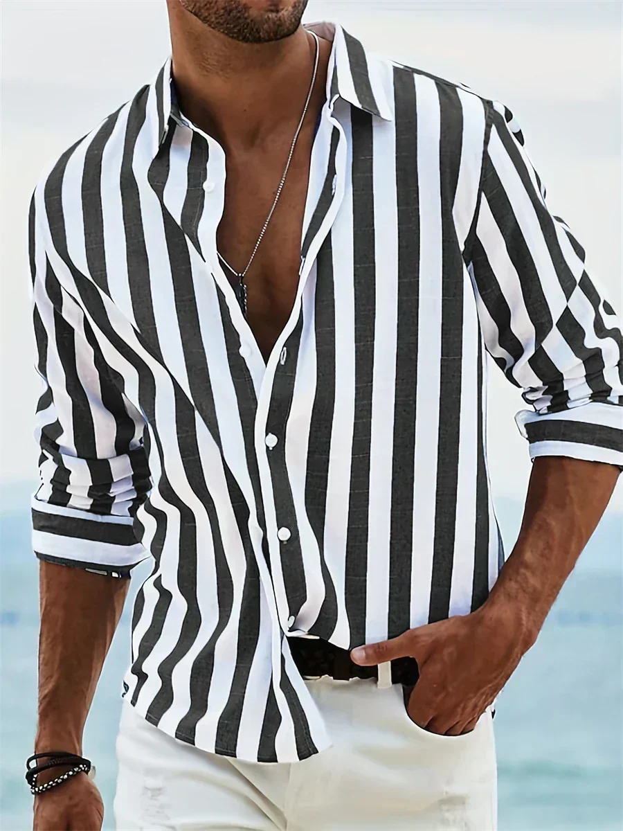 Adrian Gestreiftes Herren Button-Down Freizeithemd - Image 2