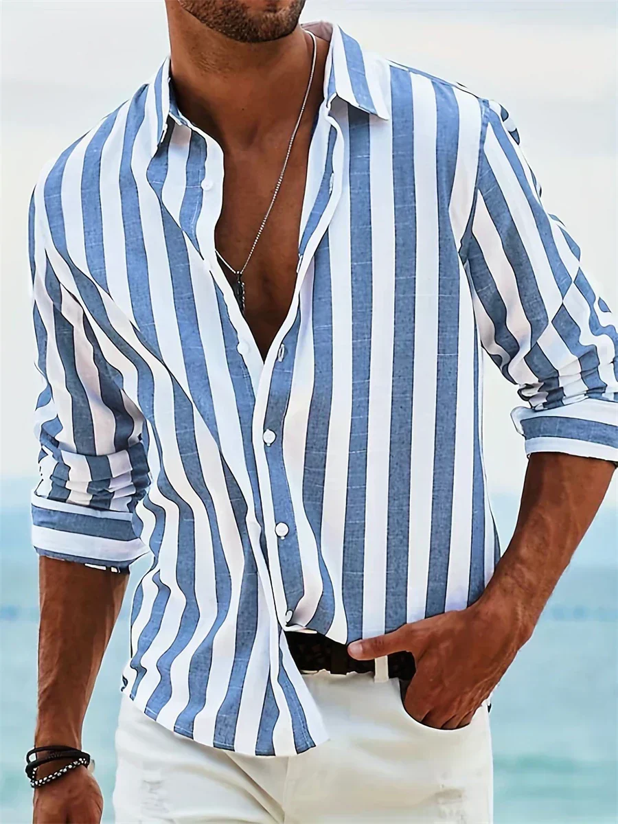 Adrian Gestreiftes Herren Button-Down Freizeithemd - Image 4