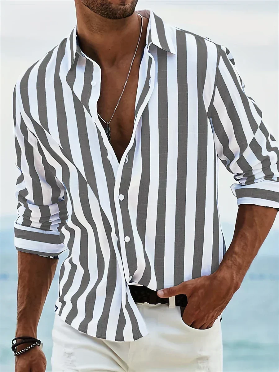 Adrian Gestreiftes Herren Button-Down Freizeithemd - Image 6