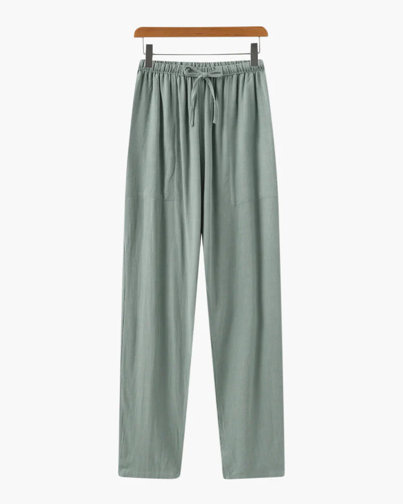 Adrian | Leichte Slim Fit Herren Sommer Leinenhose mit Kordelzug - Image 10