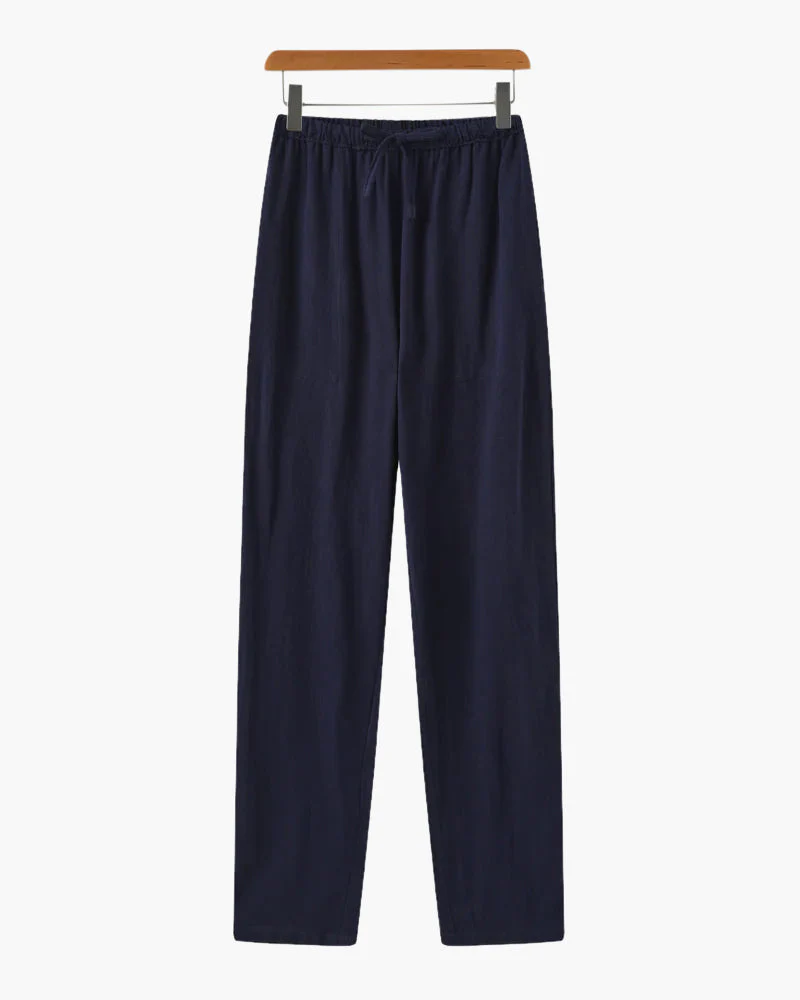 Adrian | Leichte Slim Fit Herren Sommer Leinenhose mit Kordelzug - Image 6