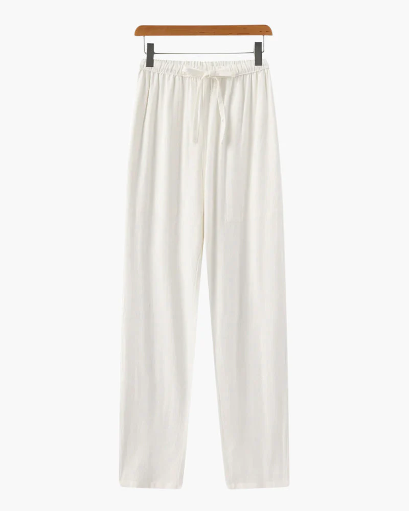 Adrian | Leichte Slim Fit Herren Sommer Leinenhose mit Kordelzug - Image 8