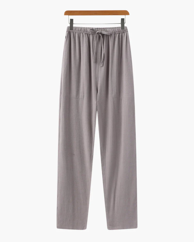 Adrian | Leichte Slim Fit Herren Sommer Leinenhose mit Kordelzug - Image 9