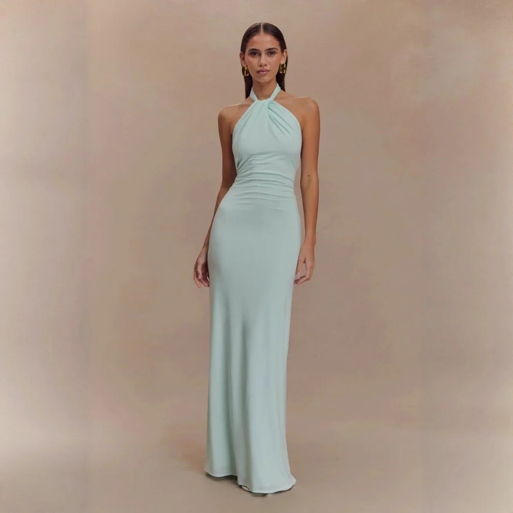 Adrianna | Damen Maxi-Halterkleid Fließend Elegant - Image 4