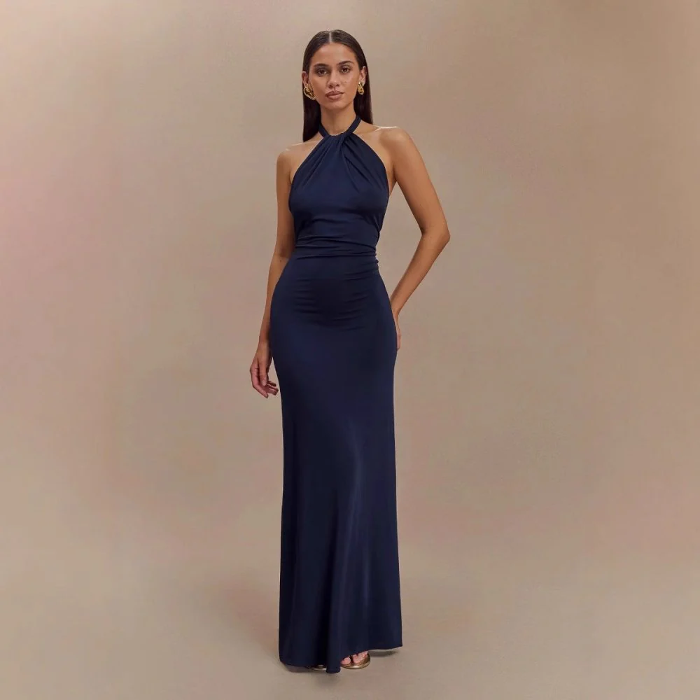 Adrianna | Damen Maxi-Halterkleid Fließend Elegant - Image 5