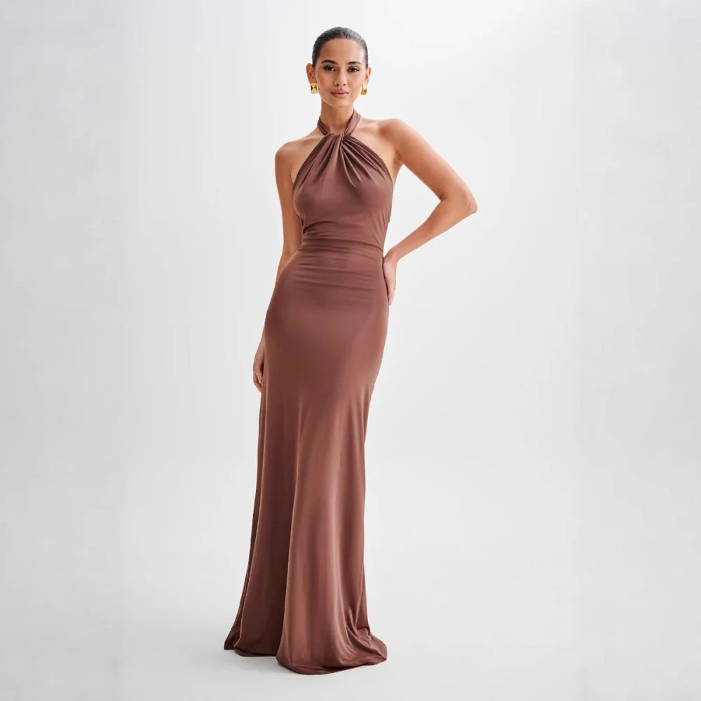 Adrianna | Damen Maxi-Halterkleid Fließend Elegant - Image 6