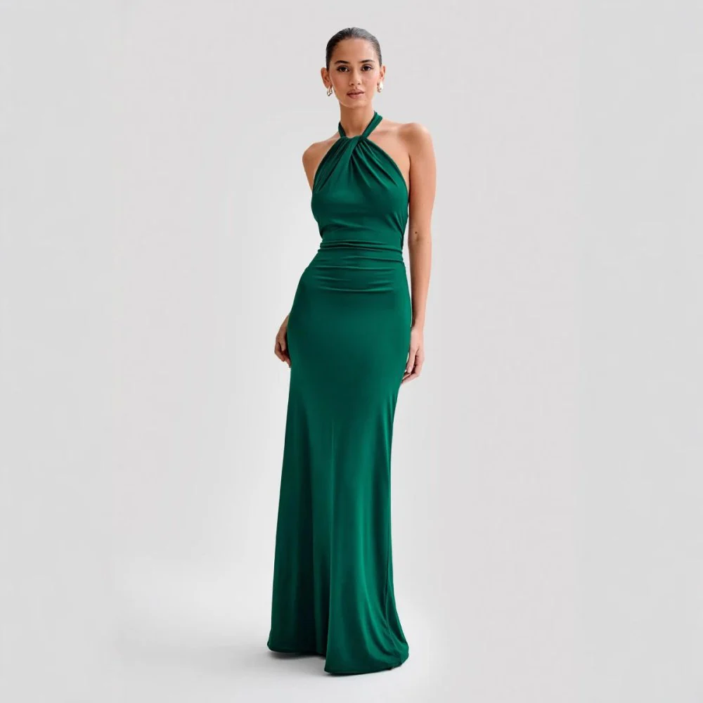 Adrianna | Damen Maxi-Halterkleid Fließend Elegant - Image 7