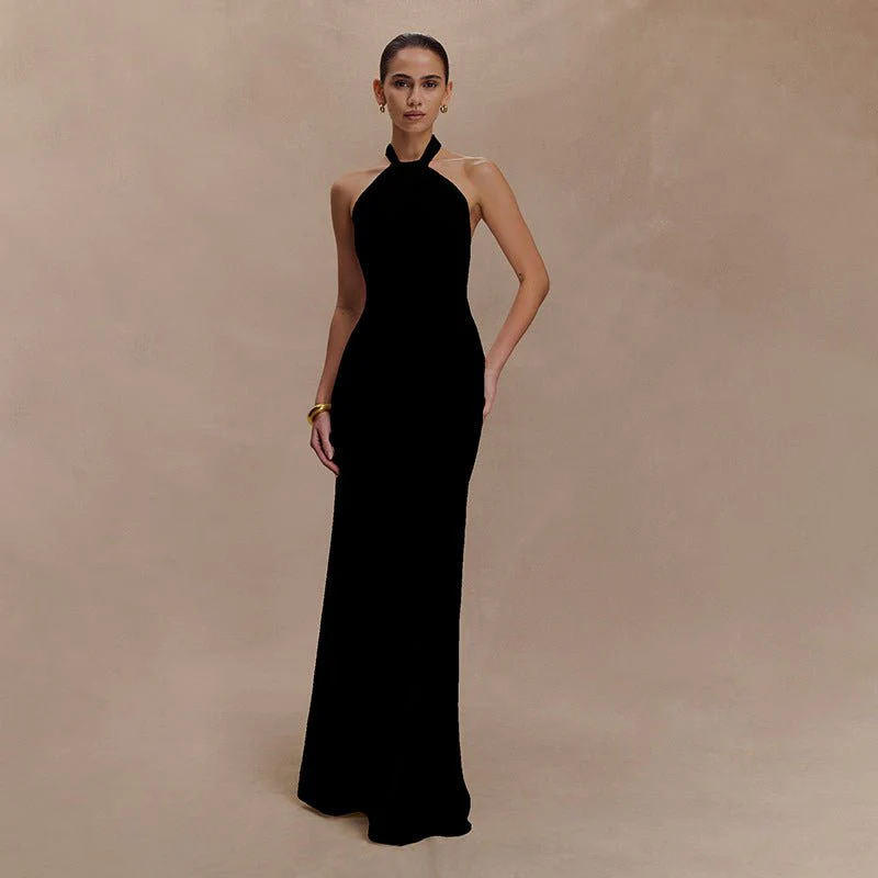 Adrianna | Damen Maxi-Halterkleid Fließend Elegant - Image 8