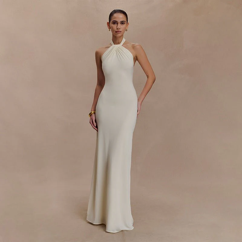 Adrianna | Damen Maxi-Halterkleid Fließend Elegant - Image 9