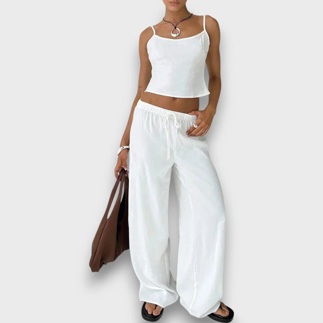 Aerine – Fließende Hose mit hoher Taille - Image 3