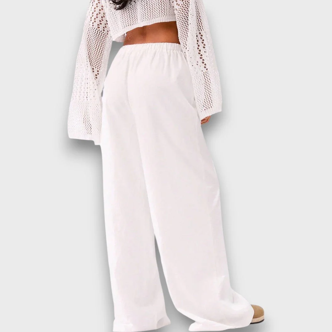 Aerine – Fließende Hose mit hoher Taille - Image 5