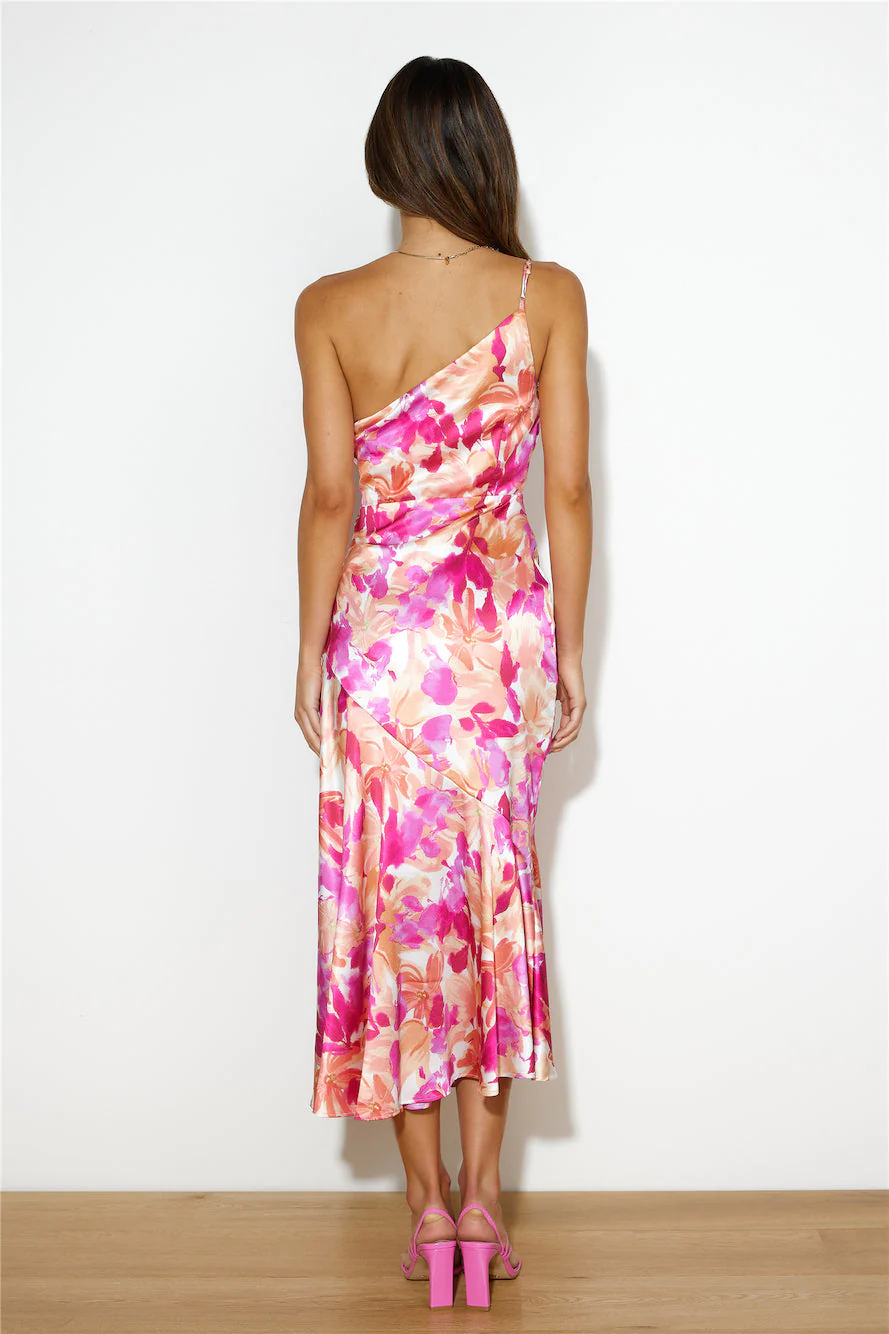 Aeris | Langes Asymmetrisches Kleid mit Blumenmuster - Image 2