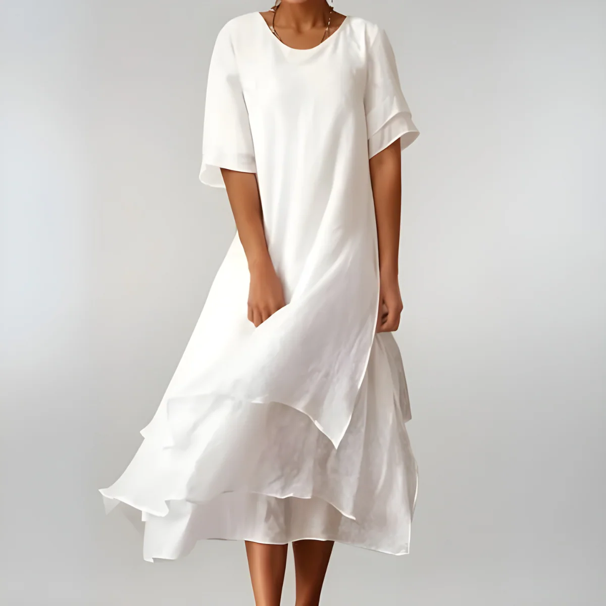 Agnès | Leichte und elegante Baumwolllange Kleid - Image 3