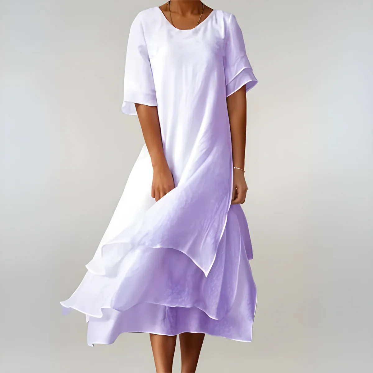 Agnès | Leichte und elegante Baumwolllange Kleid - Image 6