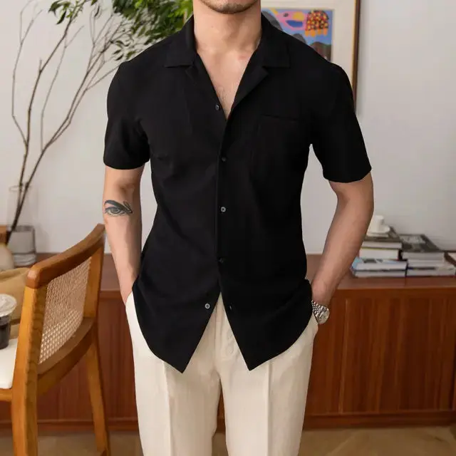 Aiden | Classic Relaxed Fit Kurzarm Herren Sommerhemd - Image 2