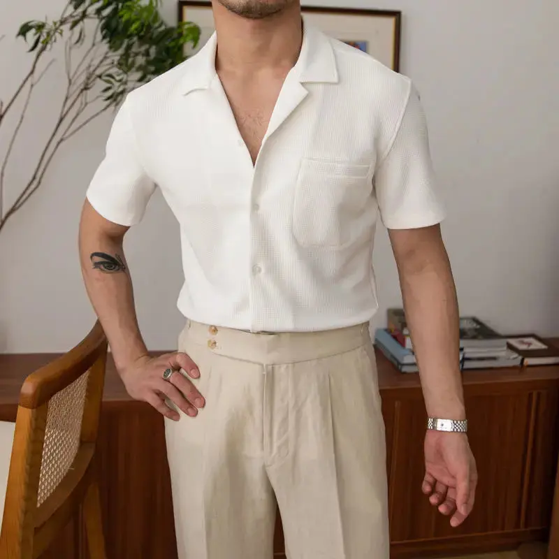 Aiden | Classic Relaxed Fit Kurzarm Herren Sommerhemd - Image 4