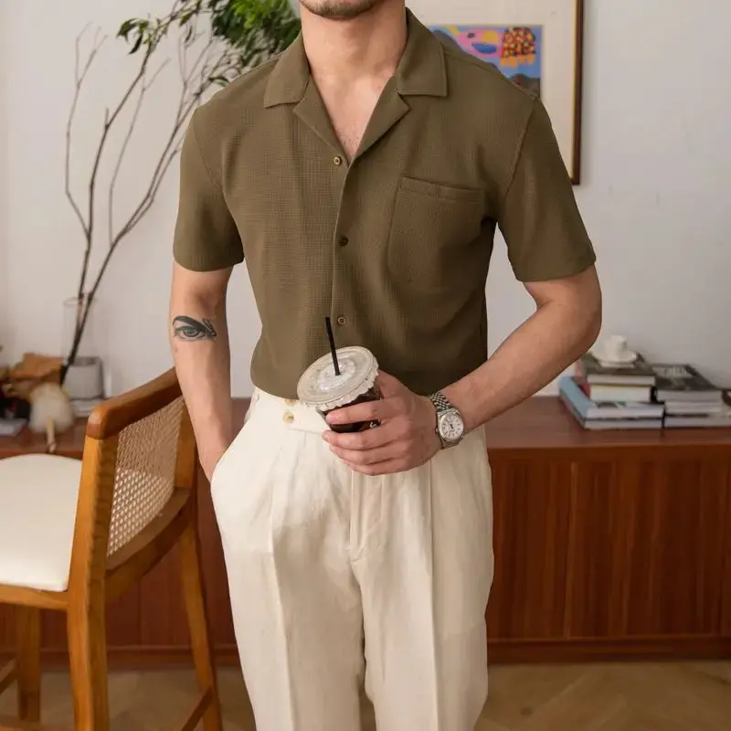 Aiden | Classic Relaxed Fit Kurzarm Herren Sommerhemd - Image 7