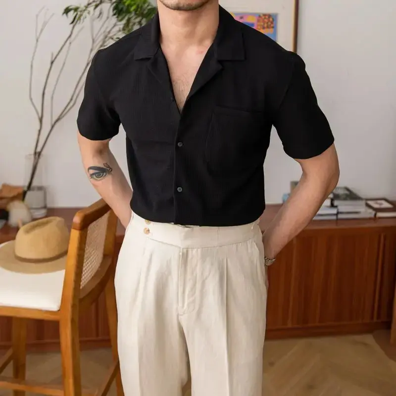 Aiden | Classic Relaxed Fit Kurzarm Herren Sommerhemd - Image 8