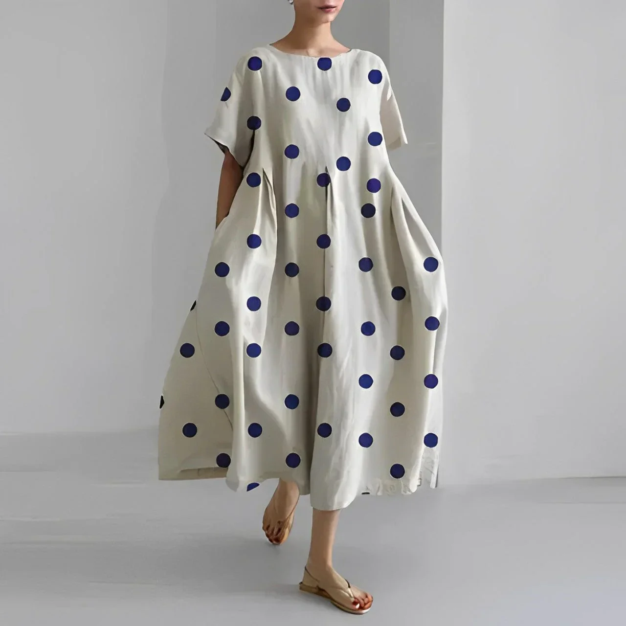 Akio – Oversize-Maxikleid aus Baumwolle mit Blumenmuster - Image 8