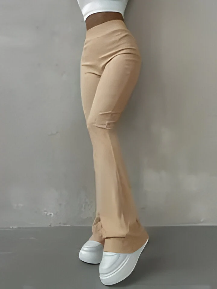 Alessandra | Lässige gerippte einfache schmale Leggings - Image 3
