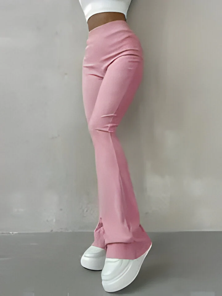 Alessandra | Lässige gerippte einfache schmale Leggings - Image 4