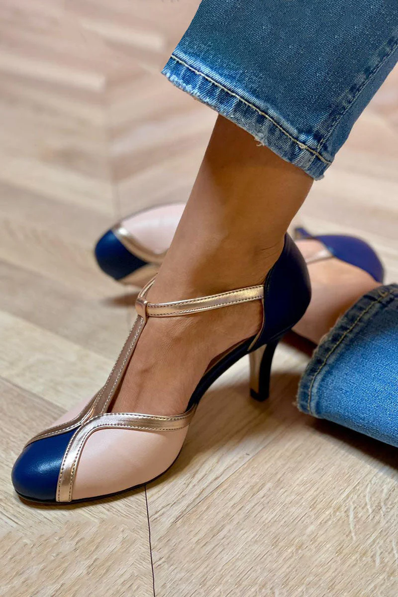 Alessia™ | Farbige und bequeme T-Strap-Pumps mit runder Zehenpartie - Image 3