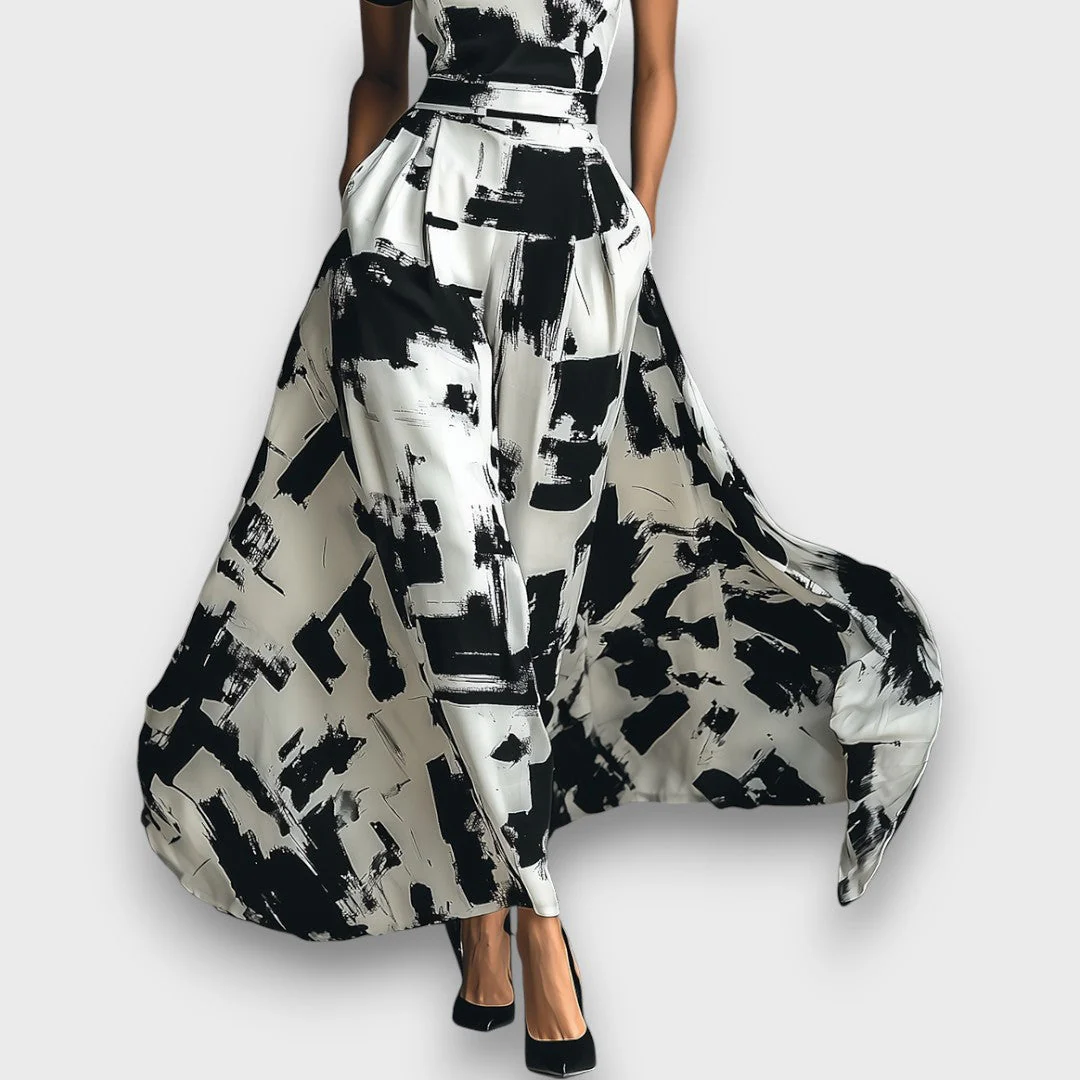 Alessira – Damenkleid mit abstraktem Print - Image 2