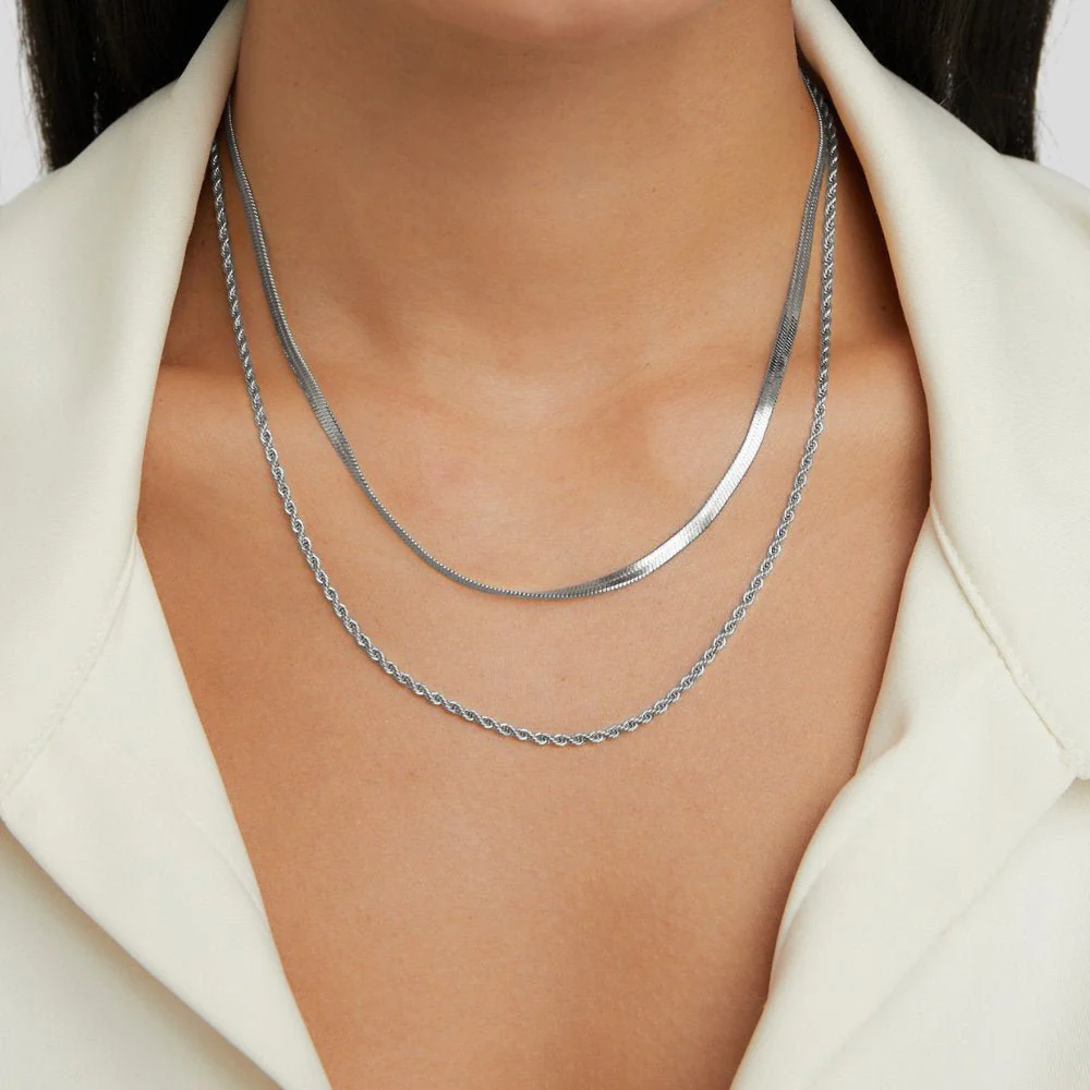 Alexandra Silber Schichtkette - Image 2